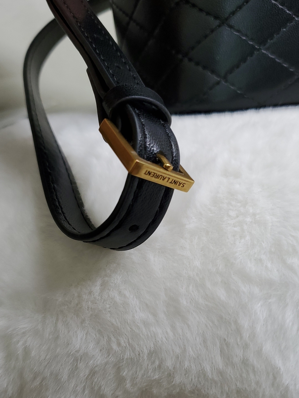 YSL Black Quilted Vanity Satchel with Gold Hardware - Picture 11 of 15